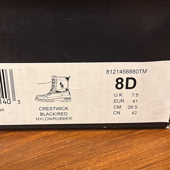 Polo Ralph Lauren Crestwick winter duck boots new black red Mens Size 8 - Picture 14 of 14